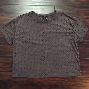 Brown/Grey Suede Mesh Shirt